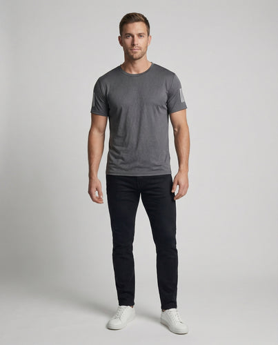 Herren nan atmungsaktives Aktivshirt mit Wabenmesh, reflektierenden Ärmelapplikationen und ergonomischem Schnitt R&B