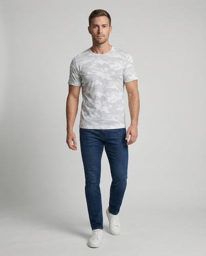 Herren nan urbanes Camouflage-T-Shirt aus atmungsaktivem Funktionsjersey mit legerem Schnitt R&B