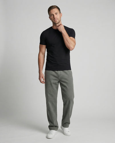 Herren nan weite Baggy-Sweathose mit elastischem Tunnelzugbund, seitlichen Eingrifftaschen und geradem Bein R&B