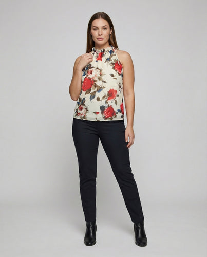 Damen Feminine Halstuch Chiffon Blusentop