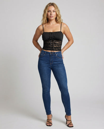 Damen Transparente Mieder Spitze Spitzencami