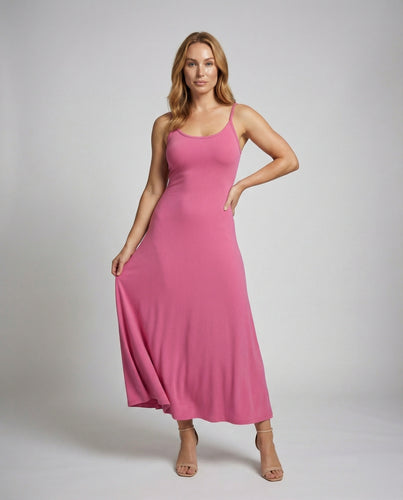 Damen Knöchellange Schmale Jersey Jerseykleid