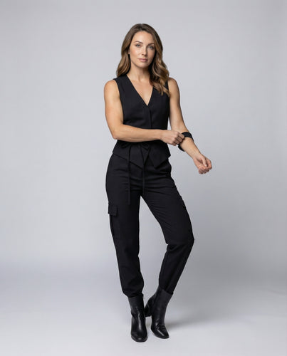 Damen Taillierte Wickelfunktion Mischgewebe Blazercami