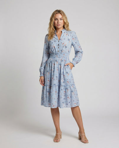 Damen Gestufte Chiffon Chiffon Midikleid