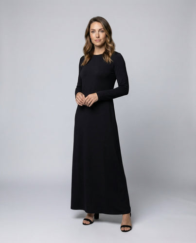 Damen Elastische Figurbetonte Jersey Maxikleid
