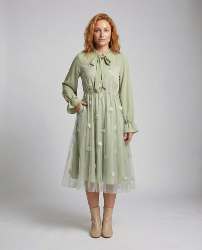 Damen Romantische Tüll-Überrock Tüll Midikleid