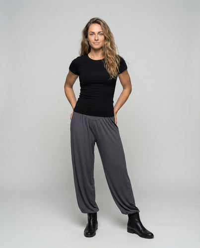 Damen Ethnische V-Taillenbund Jersey Haremshose