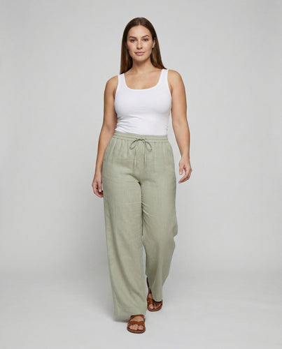 Damen Fließende Hoher Komfortbund Mischgewebe Maxi-Loungehose