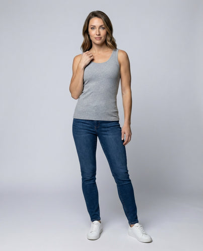 Damen Schlichte Feinstrick Feinstrick Tanktop