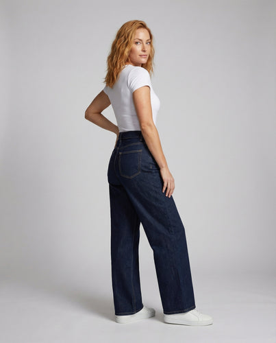 Damen Klassische Bodenlange Denim Denim-Jeans