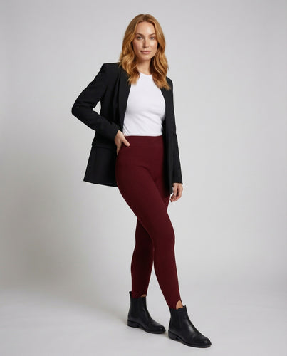 Damen Sportliche Fußschlaufe Mischgewebe Leggings