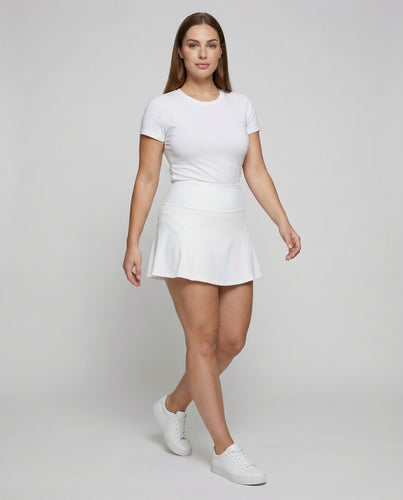 Damen Sportliche Integrierte Shorts Funktionsmaterial Sport-Skort