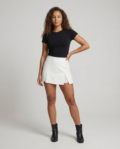 Damen Funktionale Integrierte Innenshort Mischgewebe A-Linien-Skort