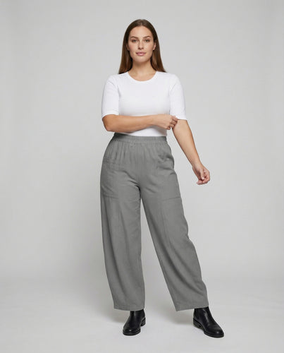 Damen Bequeme Fronttaschen Mischgewebe Resort-Hose