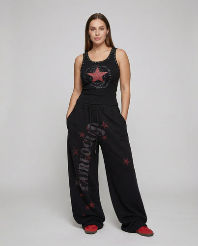 Damen Urbane Stern-Schriftzug Sweat Sweathose
