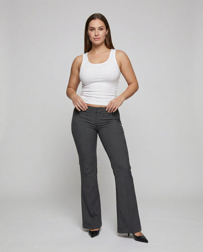 Damen Elegante Glocken-Schnitt Anzugstoff Glocken-Schlaghose