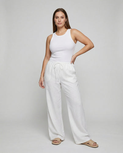 Damen Bequeme Verstellbarer Kordelzug Mischgewebe Maxihose