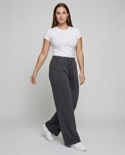 Damen Sportliche Knie-Paneel Sweat Relax-Sweathose