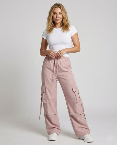 Damen Urbane Lange Zierbänder Mischgewebe XXL-Baggypant