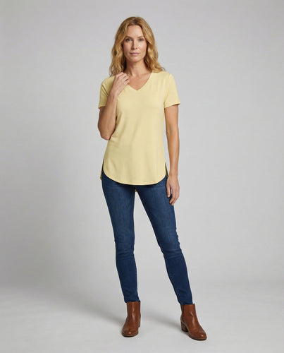Damen Schlichte Abgerundeter Saum Jersey Jersey-Tunika