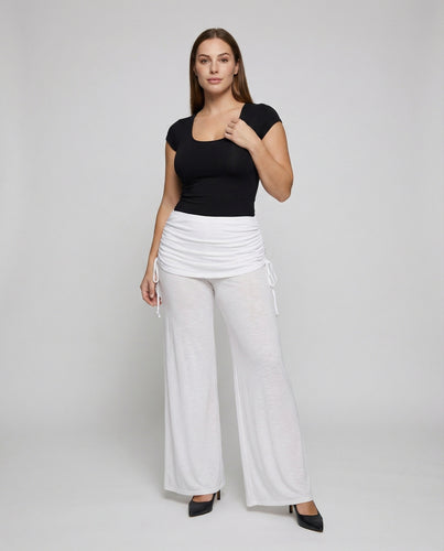 Damen Modische Wickel-Minirock Mischgewebe Palazzo-Hose