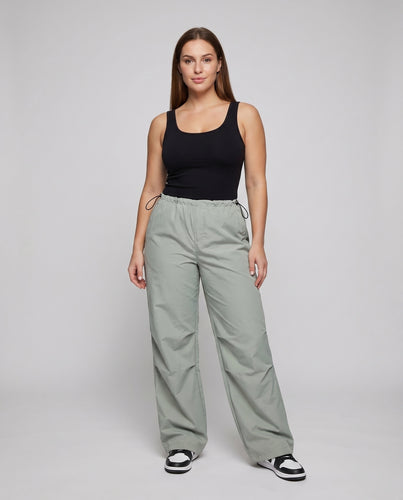 Damen Sportliche Verstellbare Saumkordeln Mischgewebe Sommer-Jogginghose
