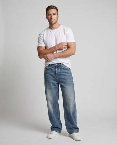 Herren Urbane Extraweites Bein Denim Relax-Jeans