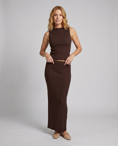 Damen Schlichte Asymmetrische Taillennaht Rippstrick Maxikleid
