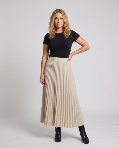 Damen Elegante Schwungvoller Tellerfall Mischgewebe Falten-Longuette