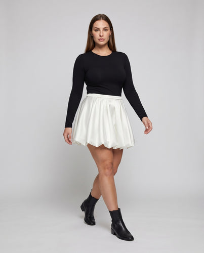 Damen Edle Seidenähnlicher Satin Satin Skater-Minirock