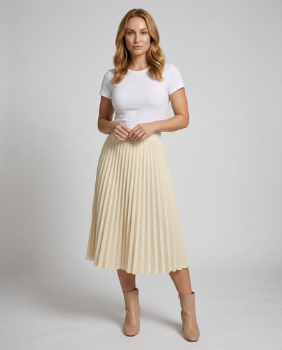 Damen Elegante Fließende A-Linie Mischgewebe Midirock