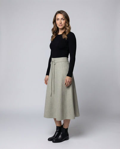 Damen Sportliche Ausgestellter Saum Strick Strickmaxirock