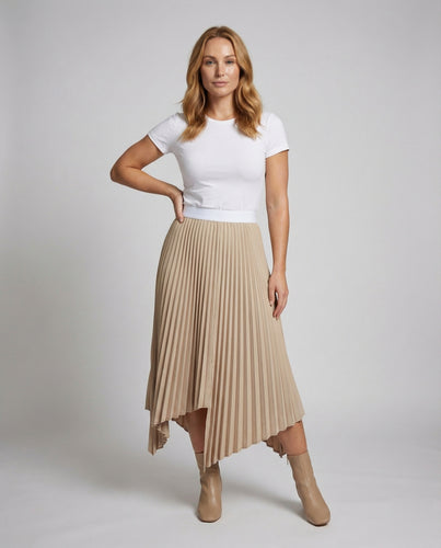 Damen Moderne Akkordeonplissee Plissee Plissierter Midirock