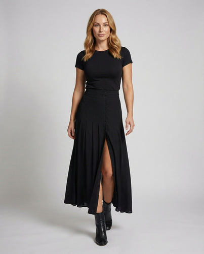Damen Romantische Weiter Faltenfall Chiffon Chiffon-Maxirock