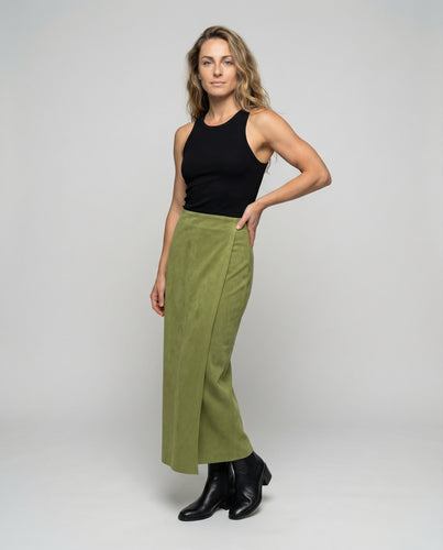 Damen Klassische Veloursähnliche Mikrofaser Mikrofaser Midirock