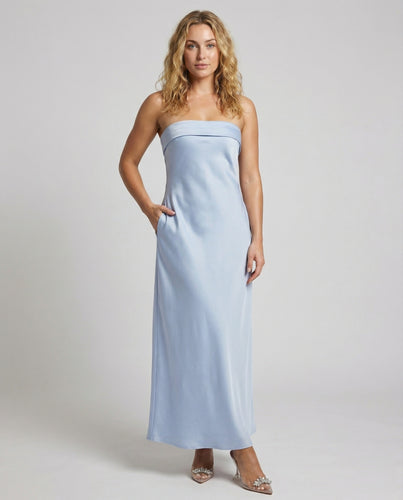 Damen Bustier-Slipkleid Clean-Look Seitenschlitz