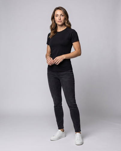 Damen Funktions-T-Shirt Kompressionspassform Feuchtigkeitsmanagement