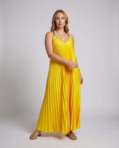 Damen Satin-Maxikleid Doppelspaghettiträger V-Ausschnitt Seitentaschen