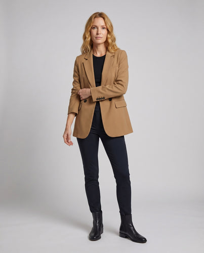 Damen Longblazer Reverskragen Zwei Knöpfe Locker geschnitten