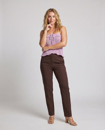 Damen ärmelloses Crop-Top mit Rüschendetails und verstellbarem Kordelzug