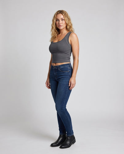 Damen figurbetontes Ripptop