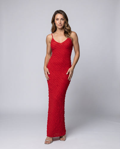 Damen Ripp-Maxikleid mit raffiniertem V-Ausschnitt und Spaghettiträgern