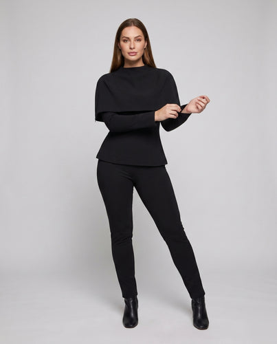 Damen Elegantes Cropped Top mit schickem Cape-Design R&B