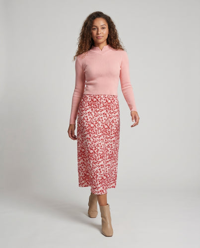 Damen Elegantes Maxikleid mit floralen Akzenten und langem Rock R&B