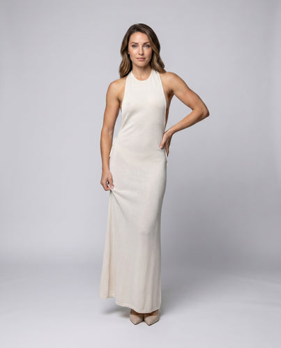 Damen Elegantes Maxikleid mit seitlichen Cut-Outs und femininem Schleifendetail R&B