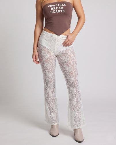 Damen Elegantes Spitzenoberteil mit schulterfreiem Design und modischem Schnitt R&B