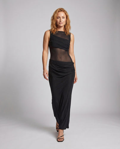 Damen Elegantes und figurbetontes Abendkleid mit innovativen Cut-Outs R&B