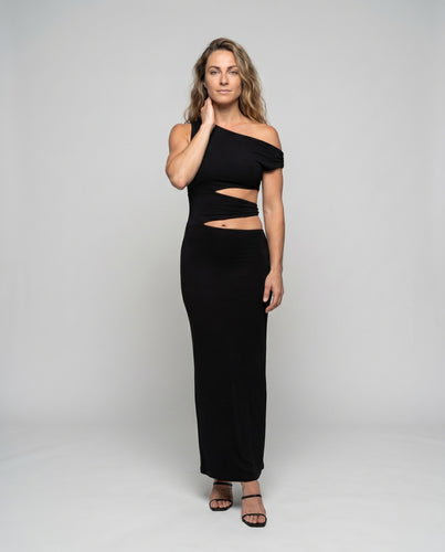 Damen Elegantes Wickelkleid mit verführerischen Cut-Outs R&B