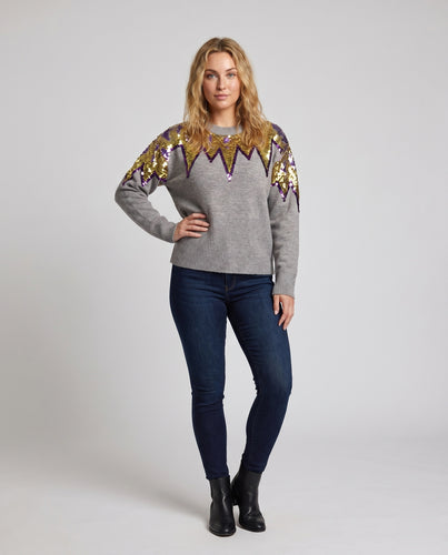 Damen Funkelndes Sweatshirt mit einzigartigem Glitzer-Design R&B