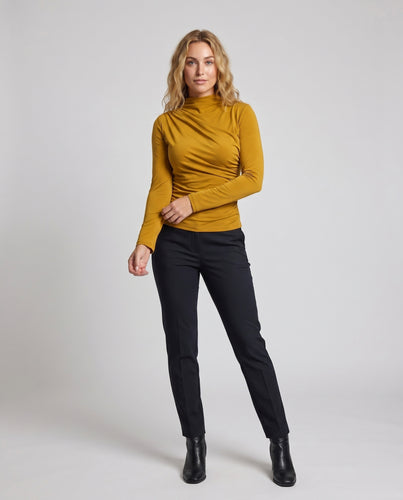 Damen Langarmoberteil mit eleganter Drapierung R&B